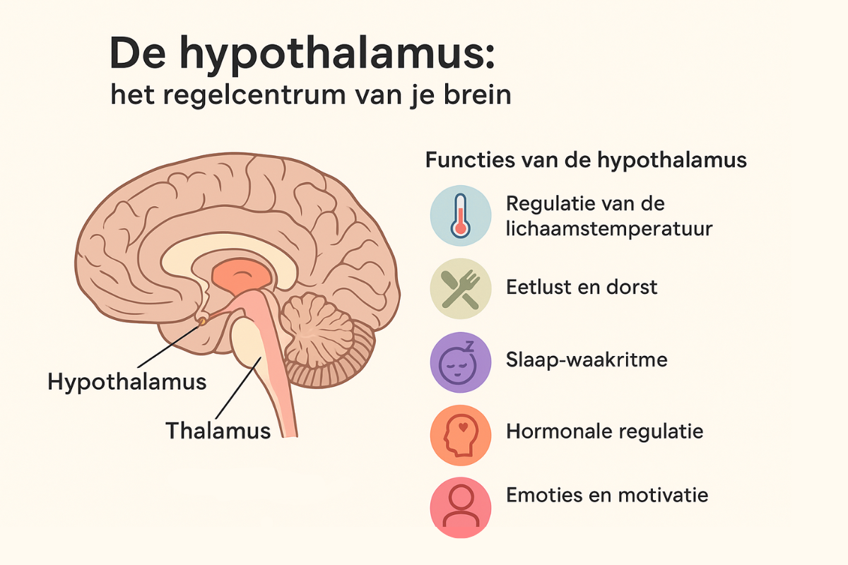 De hypothalamus: het regelcentrum van je brein