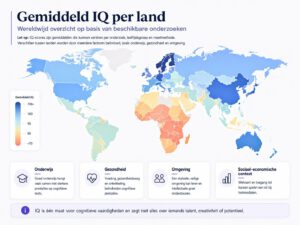 Wat is het gemiddelde IQ per land?