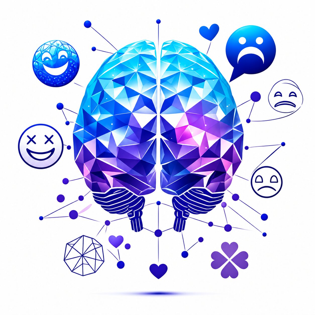 Illustratie die emotionele intelligentie symboliseert