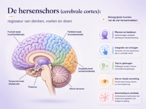 Hersenschors: functies van de vier hersenkwabben