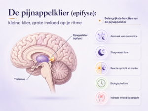Pijnappelklier: functie, melatonine, derde oog en verkalking